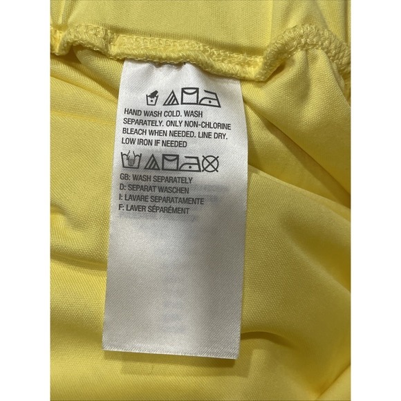 Isaac Mizrahi Live! Yellow Wide Leg Knit Lace Pants Women's Size XLP - Picture 6 of 7